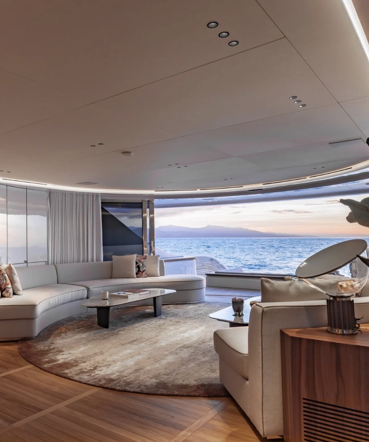 Main salon at sunset