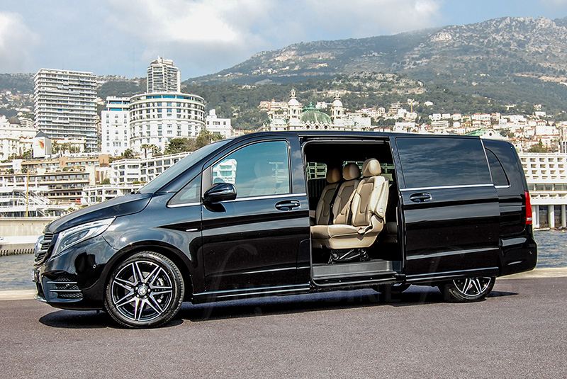 Chauffeured Mercedes V-Class transfer in Monaco